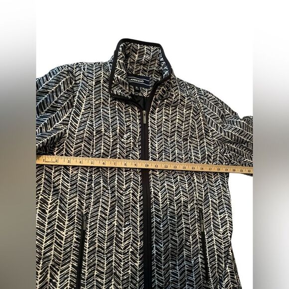 LANDS END PRINTED QUILTED PRIMA LOFT ZIP WINTER COLD WEATHER COAT WOMENS SIZE M - Picture 9 of 9